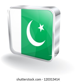 3d Glossy Pakistan Flag Vector Icon