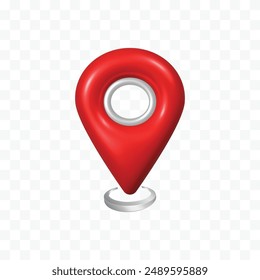 3d Glossy Red Location Map Icon Logo Symbol Vector Design Clipart Png Transparent Background