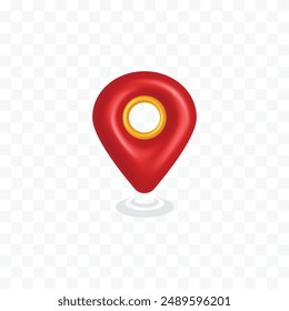 3d Glossy Red Location Map Icon Logo Symbol Vector Design Clipart Png Transparent Background