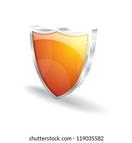 3d Glossy Shield Vector Icon