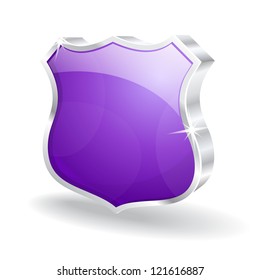 3d Glossy Shield Vector Icon