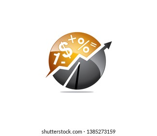 3d glossy sphere marketing agent graph presentation icon apps logo  