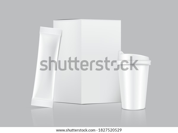 Download 3d Glossy Stick Sachet Mockup Cup Stock Vector Royalty Free 1827520529