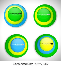 3d glossy vector buttons