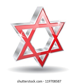 3d Glossy Vector Jewish Icon Illustration