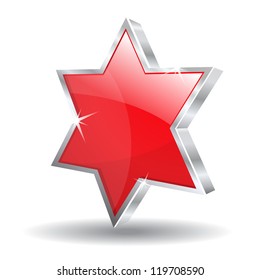 3d Glossy Vector Jewish Icon Illustration