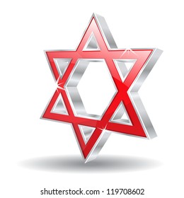 3d Glossy Vector Jewish Icon Illustration