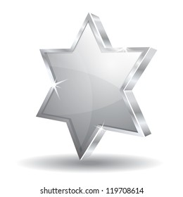 3d Glossy Vector Jewish Icon Illustration