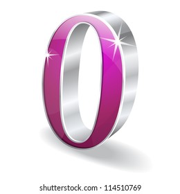 3d Glossy Zero Number Counting Vector
