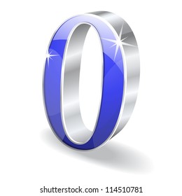 3d Glossy Zero Number Counting Vector