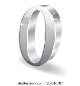 3d Glossy Zero Number Counting Vector