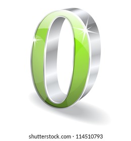 3d Glossy Zero Number Counting Vector
