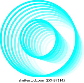 3D Glow Neon Line Letter Alphabet Vector Element O