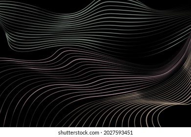 3D glowing abstract wave particles. vector illustration. luxury concept. Abstract background.