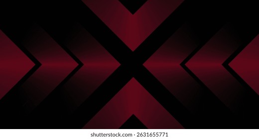 Capa de traslape de fondo abstracto techno rojo brillante 3D en el espacio oscuro con decoración de efecto letra x. Concepto de estilo futuro de elemento de Diseño gráfico moderno para Anuncio. moderno de moda