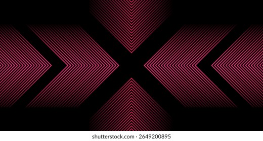 3D brilhante vermelho techno abstrato fundo sobrepor camada no espaço escuro com letra x efeito decoração. Conceito de estilo futuro de elemento de design gráfico moderno para capa de banner, folheto, cartão ou folheto