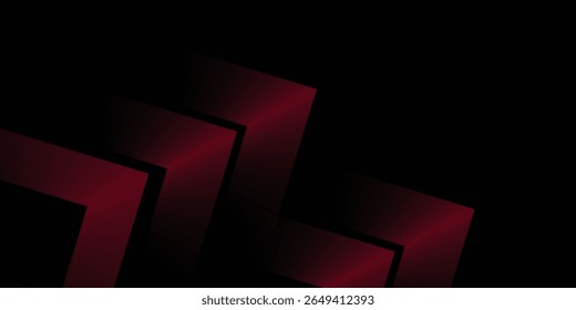 3D brilhante vermelho techno abstrato fundo sobrepor camada no espaço escuro com letra x efeito decoração. Conceito de estilo futuro de elemento de design gráfico moderno para banner. eps 10 no cartaz