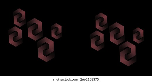 3D glowing red techno abstract background overlap layer on dark space with letter x effect decoration, vector illustration, modern.