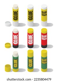 3d glue. back to school. Vector
