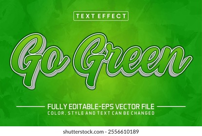 3d Go green editable text effect