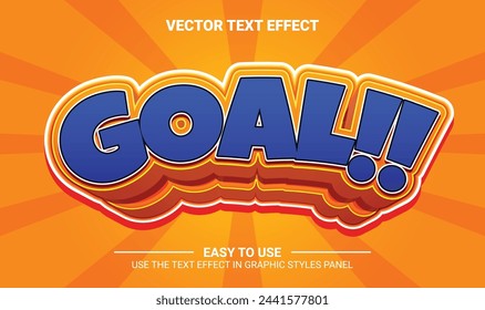 3d goal editable text effect