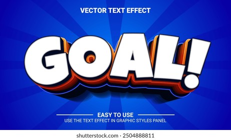 3d goal editable text effect