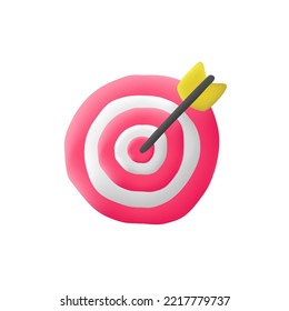 3d Goal vector icon. Concept for business and success. Winner, luck, goal icon