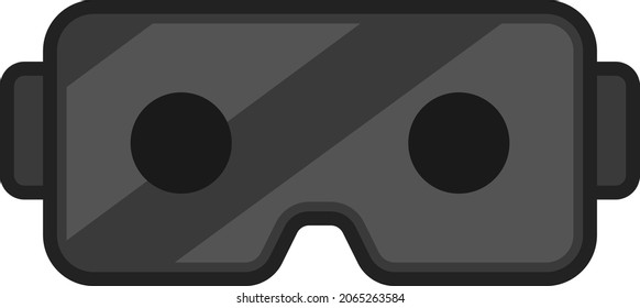 3D goggle isolated vector illustration.