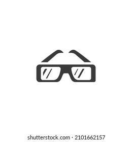 3D-Goggles-Symbol für Schwarz-Weiß-Vektorgrafik