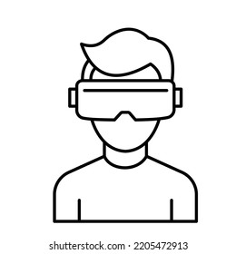 Icono de vector de contorno de 3d gafas que puede modificar o editar fácilmente

