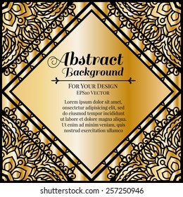 3D Gold Abstract Background For Design