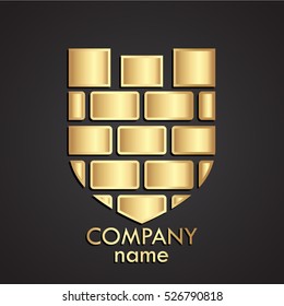 3d gold bastion shield logo