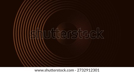 3D gold brown circle dark background