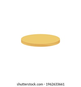 3D gold coins. Illustration of metal coin currency. Gold color. Precious coins. 3D circle