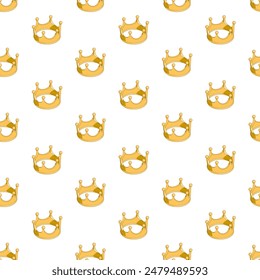 3D gold crown vector illustration seamless pattern sstkBackgrounds