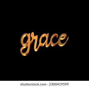 3D-goldener Text auf dunklem Hintergrund