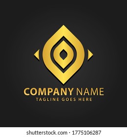 3D Gold Leaf Modern Company Abstract Logos Design Vector Illustration