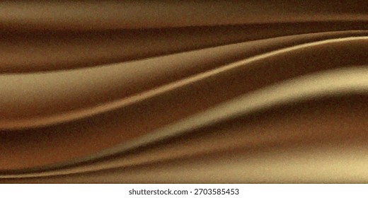 Fondo sedoso líquido del oro 3D, tela dorada o textura lisa de la hoja de metal