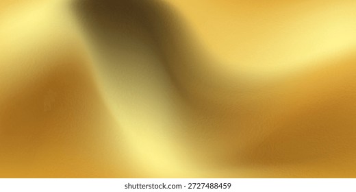 Fundo sedoso líquido de ouro 3d, tecido dourado ou folha de metal textura lisa
