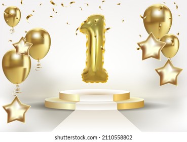 3d gold number 1  from my number collection