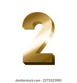 3d gold number 1 vector eps with transparent background