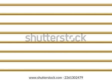 3d gold prison cage vector illustration, horizontal golden metal jail bars, iron mesh, closed steel gaol lattice from pipes for arrest and punishment of criminals in jailhouse seamless pattern