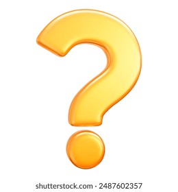 3d gold question mark. Faq problem solution symbol. Vector illustration on isolated background.	
