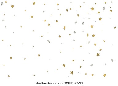 3d gold star confetti rain festive holiday background