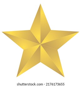 3.ª estrella dorada sobre fondo blanco