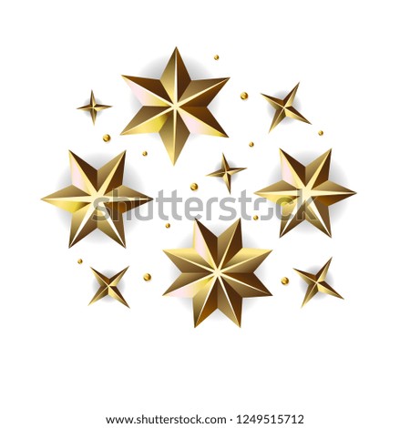 Similar – Shiny white Christmas star on red background, minimal concept