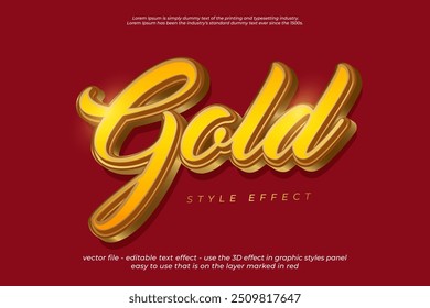 3d gold style editable text effect