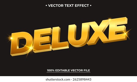 3d Gold text effect template editable text effect