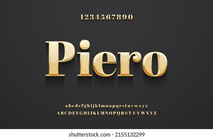 3d gold text style effect on black background