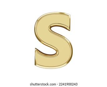 3d golden alphabet text effect